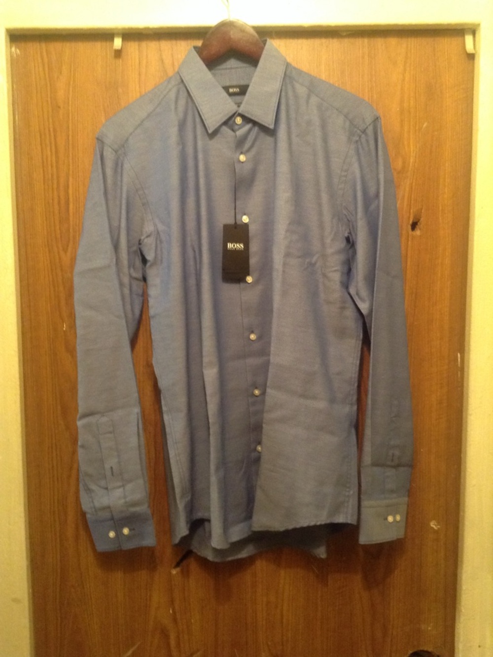 Hugo BOSS Men's Long-Sleeve Blue Dress Shirt